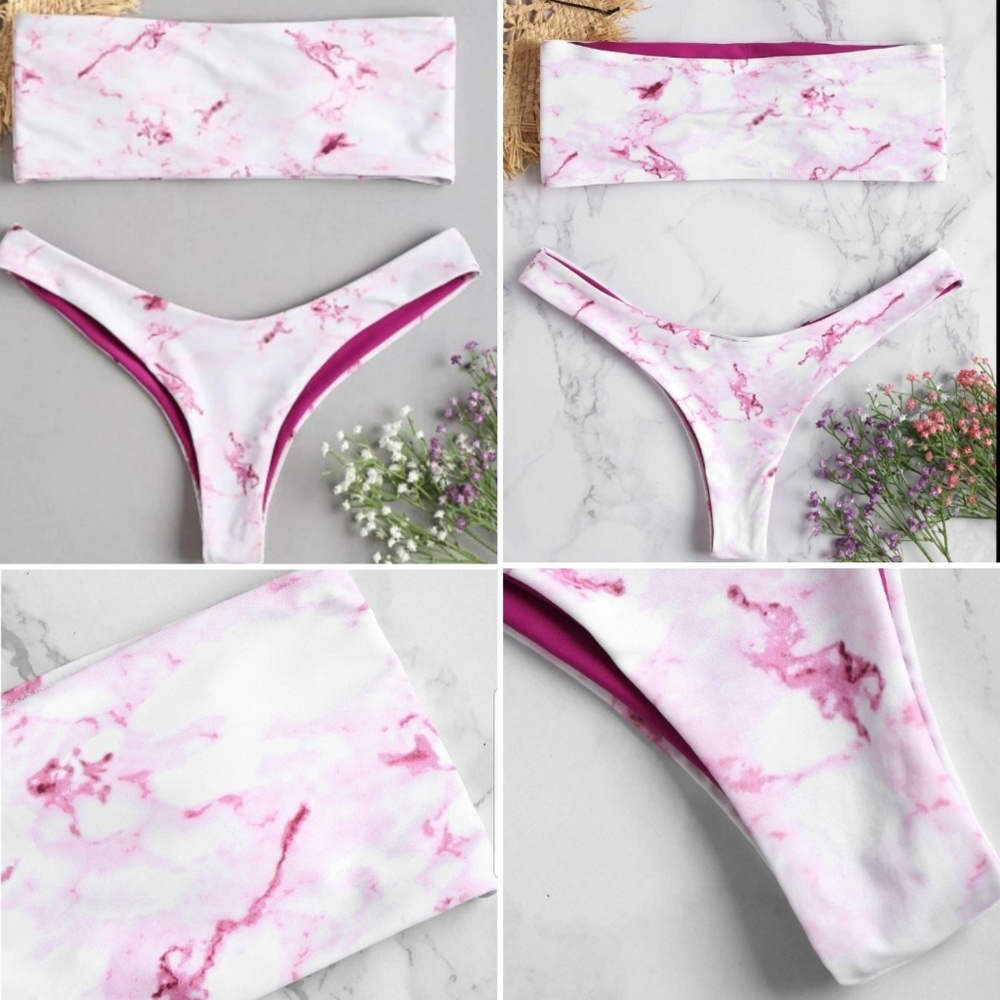 THONG- BANDEAU TIE DYE BIKINI